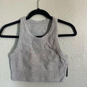 Alo Gray Racerback Sports Bra